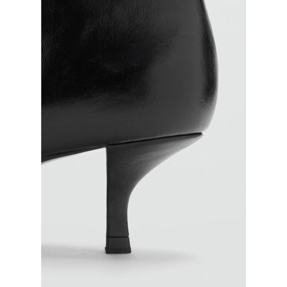 Mango MNG Pointed Toe Kitten Heel Ankle Boots Black Women Size 39/8.5 NEW - Picture 7 of 8